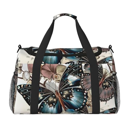 Sac de sport papillon noir pour entraînement et yoga format personnel