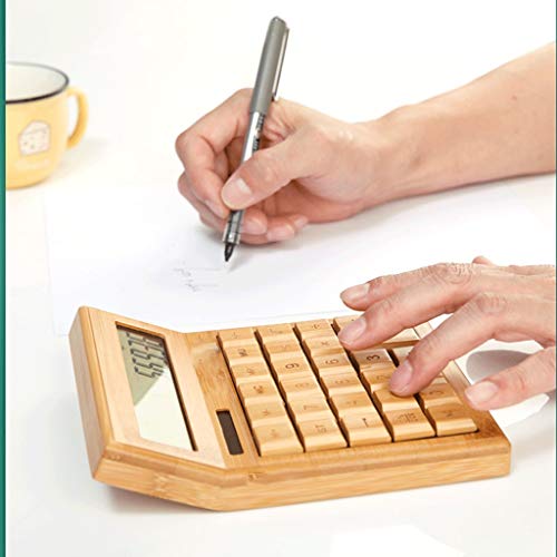Calcolatrice a 12 cifre a batteria solare da ufficio con doppia alimentazione e ampio display LCD, ideale per uso domestico e ufficio