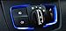 iJDMTOY 2pc Blue Light Switch Surrounding Decorative Trims Compatible with BMW 2 3 4 Series X5 X6 (F22 F30 F31 F32 F33 F15 F16)