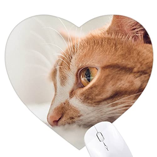 Tapis de souris en forme de coeur chat pour une touche de tendresse au bureau