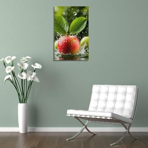 Poster fruits splash eau cuisine décoration salle à manger 50x75