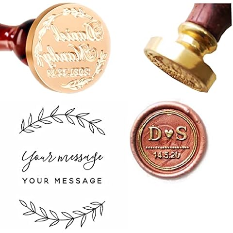 Sello de cera navideño con diseño de corona de vegetación de Diamond Drawing Cover