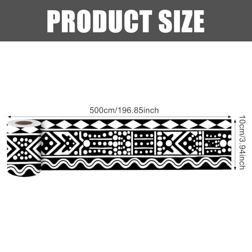 Image of Nuxovilar Silver Gray Metallic Peel Stick Wall Border PVC 3.94x16.4' | Wall Trim, Molding Decal, Peel Stick Border, Adhesive Frame, for Bedroom, Kitchen, Living Room (Industrial Gray)