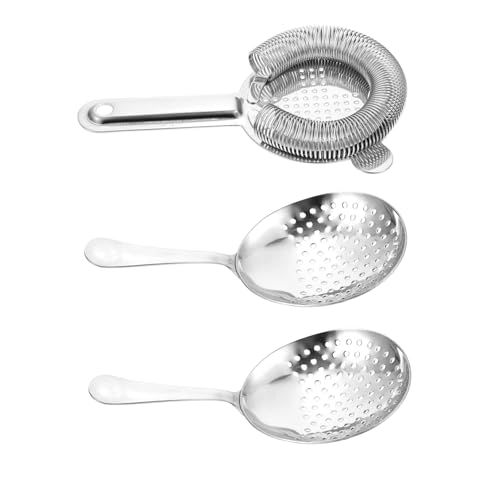 Hemobllo 3Pcs Stainless Steel Cocktail Tools Supplies Easy to Clean for Cocktails Comfortable Grip Design