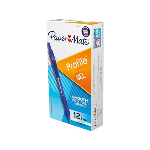 Bolígrafo Gel Paper Mate Retráctil Punta Fina 0.5 mm Azul