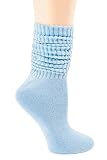 PICCOLO HOSIERY Picollo Slouch Socks Lightweight Size 9-11 (Light Blue, 1)