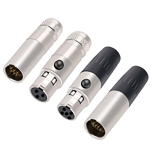 Conector XLR de chasis 5 pines hembra con montaje a tornillo para audio 10 unidades 7