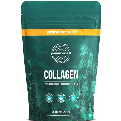Primal Collagen by Primal Harvest - Powder Supplement with Type I and III peptides to Help Improve Hair, Skin, Nails and Joints, for Men and Women, 300 Grams