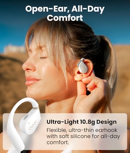 Image of Cleer ARC 4 Plus Open Ear Earbuds with Dolby Audio,White