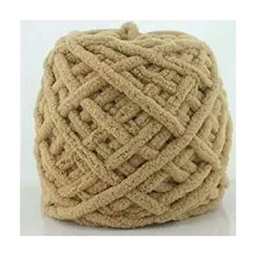 Giant Garn för armstickning Chunky Garn 2st Färgglada Färgduk Handstickat Garn För Hand Stickning Mjuk Mjölk Bomull Garn Tjock Garn Giant Blanket Chunky Knit Blanket (Color : Khaki)
