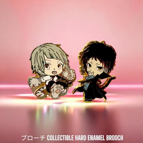 Image of Bungo Stray Dogs Enamel Pins - Osamu Dazai Pin & Manga Keychain Merch - Hard Enamel Figure Pin