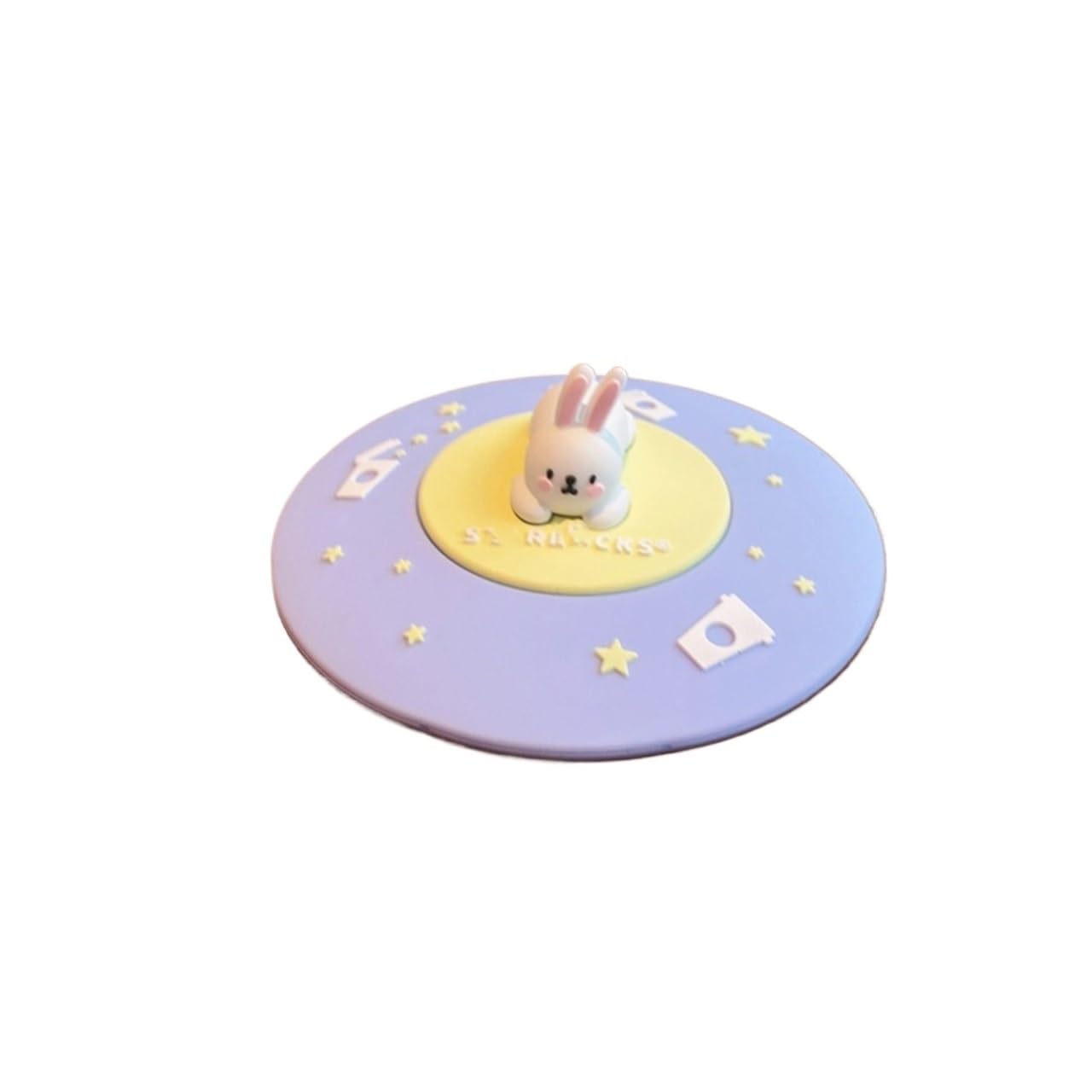 5Pcs Drink Cup Lids Silicone Food-grade 10cm Colorful Creative Round Mug Covers Reusable Anti Dust Cartoon Coffee For Mugs(Color 9)