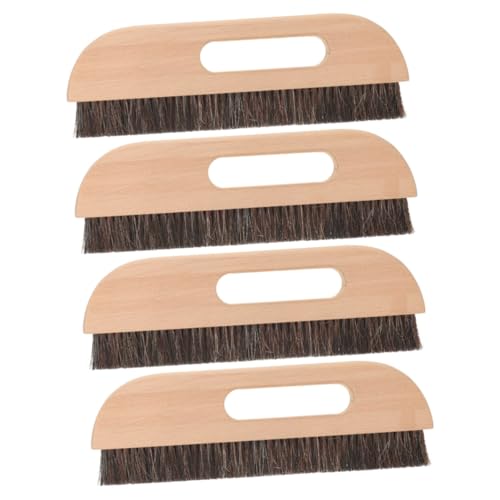 POPETPOP 4 Pièces Brosse à Tapisser Multifonctionnelle Cheval avec Manche Outil pour Peint Application de Colle