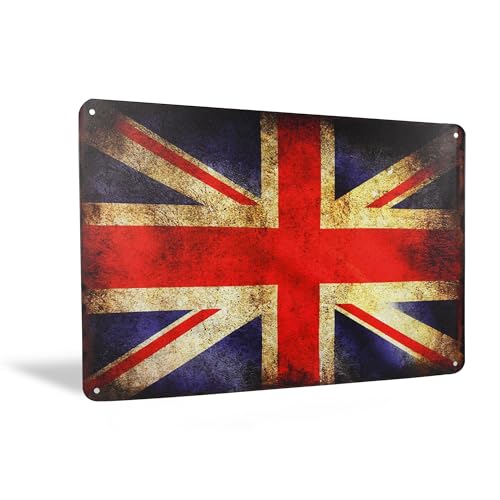 UK Flag Metal Wall Art - British Union Jack Flag...
