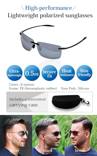 valeria Polarized Lightweight Sunglasses [13g Ultra-Light] UV Protection Sports & Outdoor Hard Case Included3