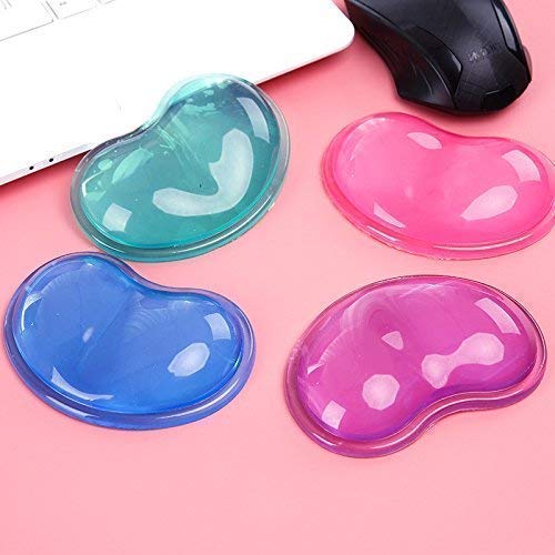 Letgoshop Silicone Gel Wrist Rest Cushion Heart-Shaped Translucence Ergonomic Mouse Pad Cool Hand Pillow Effectively Reduce Wrist Fatigue Pain, Purple #TOP7