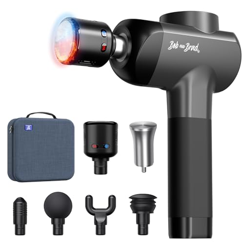 Massage Gun with Heat and Cold, Bob and Brad X6 Pro Max Massage Gun Deep Tissue 11MM Amplitude with 6 Heads, 3200RPM Handheld Muscle Massager Gun for
