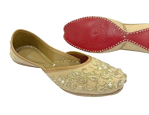 Bridal Indian Designer Shoes Flats Wedding Shoes Punjabi Jutti Mojari4