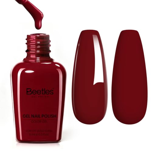 Beetles Burgundy Gel Polish - Fall Nails, Ruby Cherry Dark Red Gel Polish