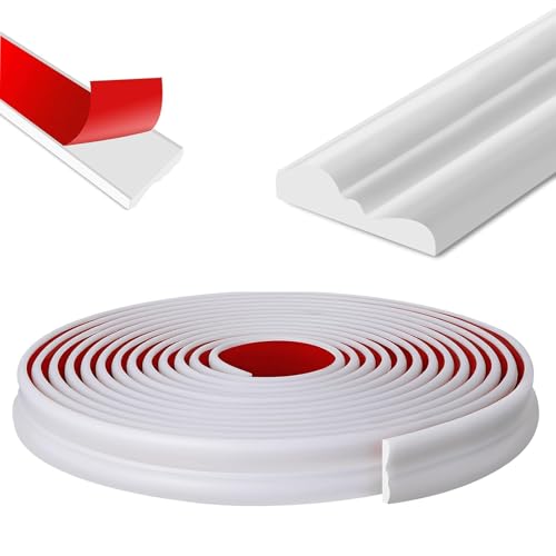 Moldura de pared autoadhesiva panel flexible pintable de 3m x 23mm para protección 2