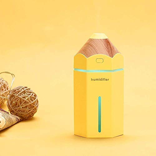 HOMEICE Pencil Humidifier USB Ultrasonic Aromatherapy Air Humidifier || LED Light Aroma Diffuser Mist Maker Fogger Mini Car Air Purifier (Multi Colour)