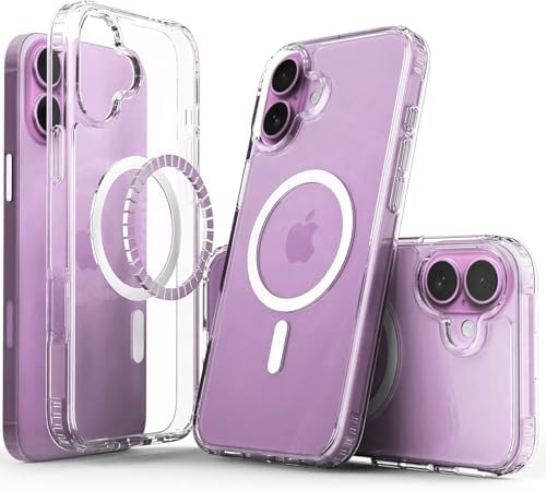 TOUCCH iPhone 17 Magtag Transparent Case | Shock Proof Design & Camera Protection | Magsafe Wireless Charging case for Apple iPhone 17 | Sleek Hard Crystal Cover – Clear Back