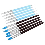 SEWACC 10stücke Silikon-bildhauerwerkzeuge Set Modellierwerkzeug Für Heimwerker Kit Töpferhandwerk-Werkzeug Silikon-modellierwerkzeug Für Skulptur Und Keramik