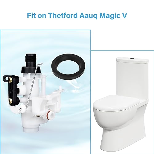Image of 31705 RV Toilet Spare Parts, Upgraded Toilet Water Valve Kit Compatible with Thetford Aqua-Magic V High and Low Models Leak Resistance, White