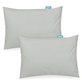 Biloban Organic Cotton Toddler Pillowcase 2 Pack, (Pillowcase Only) Kids Pillowcase for Sleeping Fit Pillow Sized 13