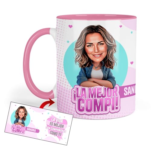 Kembilove Taza Personalizada con Caricatura para Compañeras |