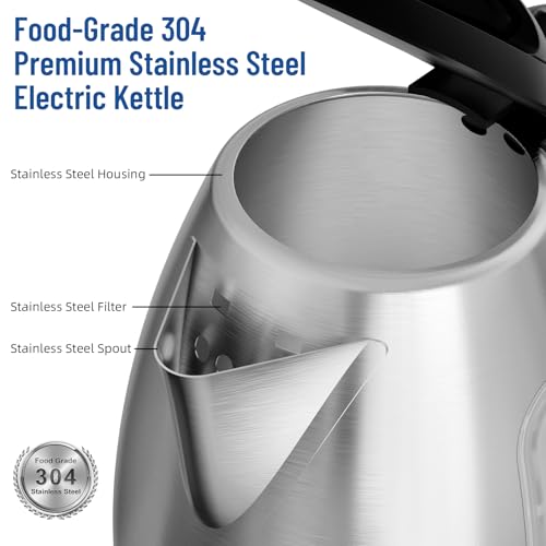 KEINVE Tetera Eléctrica Acero Inoxidable 1.8L 1200W miniatura 2