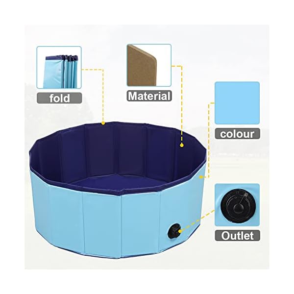 Foldable-Dog-Paddling-Pool-pet-Bathtub-pet-Paddling-Pool-PVC-Non-Slip-Paddling-Pool-Suitable-for-All-Kinds-of-Pets-80x30-Blue Splash into Fun: Foldable Dog Paddling Pool for All Your Beloved Pets