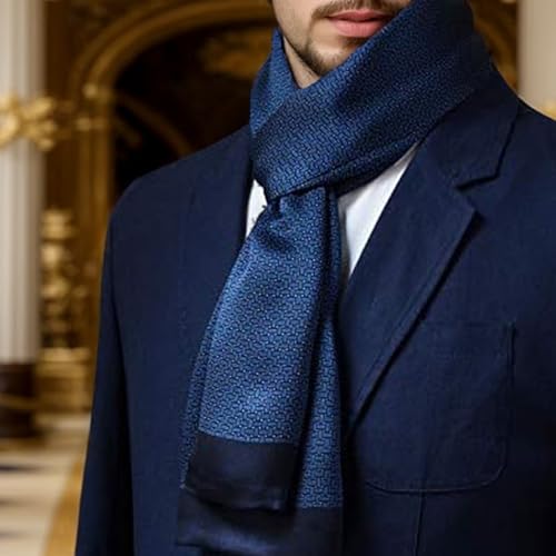 Écharpe en soie pour hommes contre le froid collier de mode hiver - 3