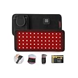 AGAHT Rechargeable 60-Beads Red Light Therapy LED Pad, 5.5 X 11.8 Inch, Wearable 850nm & 660nm Infrared Belt for Neck Knee Body with Built-in 1500mAh Battery & Auto Timer