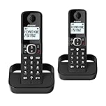 ALCATEL F860 Duo - DECT Cordless Phone - Large Backlit Display - Handsfree - Call Barring - 2 Direct Memory Keys - 2 Handsets - Black