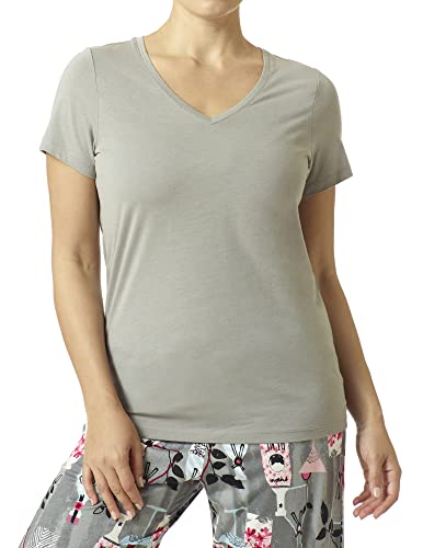 Image of HUE Women's 3 /4 Sleeve V-Neck Sleep Tee