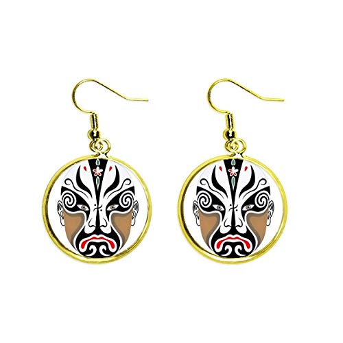 Pendientes de la ópera de Pekín coloridos para realzar tu look de noche festivo