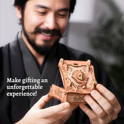 Image of iDventure Samurai Chamber, Money Puzzle Box for Adults, Box for Cash Gift | Samurai Brain Teaser, Japanese Puzzle Box, Money Gift Box, Birthday Gift for Men, Puzzle Box for Cash Gifts, Escape Room Box