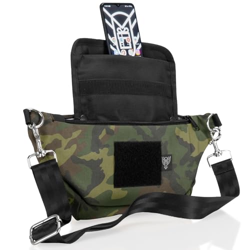 ~ SLING Faraday Bag ~ Data Security Cross-Body for Executive Travel ~ Tracking/Hacking Defense ~ Woodland Camo3