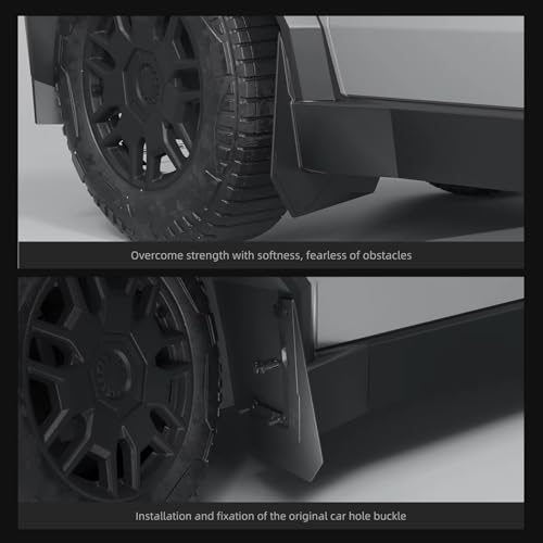 Guardabarros para Tesla Cybertruck 2024-2025 kit de protección contra salpicaduras 3