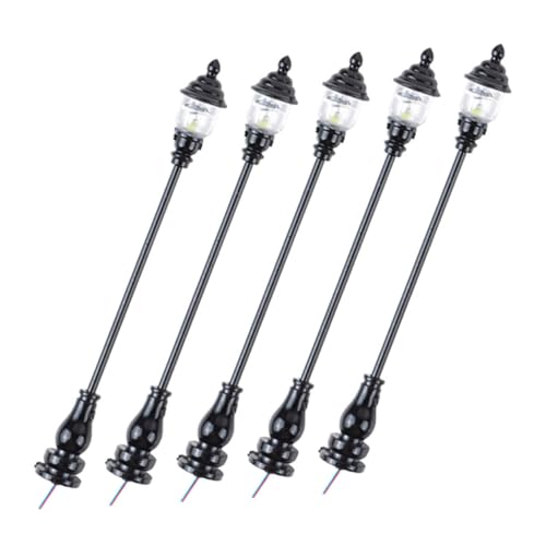 CHICAMPERA 5個 比例 屋外園装飾 小型ストリートランプ模型 ミニハウス用細部ディテール強化