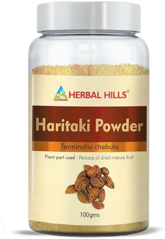 Herbal Hills Haritaki/Harde Powder, (100 gm Pack) | Supports Digestion & Natural Detox | Haritaki Churna For Gut Health & Constipation Relief With Terminalia Chebula Pack of 2