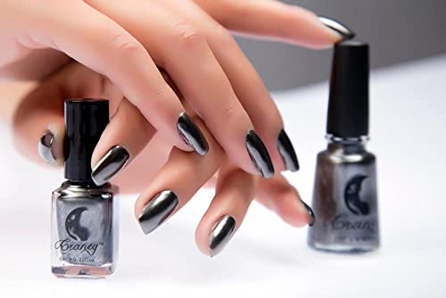 Xiahium Nail Polish With Mirror Effect Holographic Chrome Metallic No Uv/Led Nail Polish Bold Bright Glossy Gorgeous Nail Art Polish #TOP3