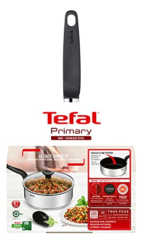Tefal Primary Schmorpfanne 24 cm + Glasdeckel, 10 Jahre Garantie, hochwertiger Edelstahl, gesunde Antihaftbeschichtung, Induktion E3093204 12 Tefal Primary Schmorpfanne 24 cm + Glasdeckel, 10 Jahre Garantie, hochwertiger Edelstahl, gesunde Antihaftbeschichtung, Induktion E3093204