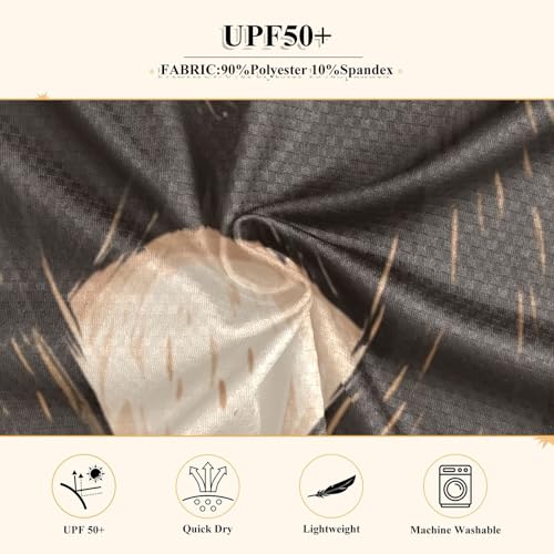 Panda Flowers Beige Boy's Rash Guard Swim Shirt Long Sleeve Sun Shirt for Swimming Pool Beach UPF50+4