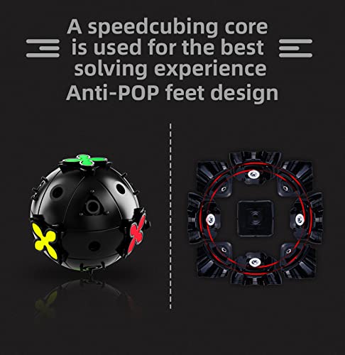 Image of D ETERNAL QY Gear Cube Sphere Shaped Speed Magic Cube Puzzle (Tiled)