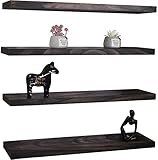 ZBOABRRI 24 Inch Floating Shelves for Wall Decor Wood Wall Shelves for Bedroom Living Room Kitchen B