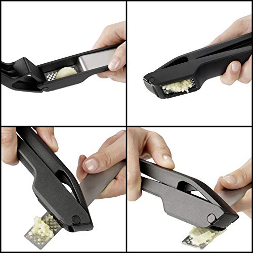 Fackelmann Spremiaglio in plastica, Nero/Argento