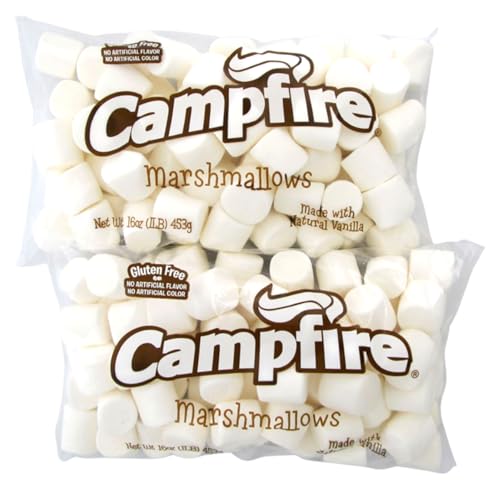 2 Pounds of Campfire Large White Marshmallows - Made with Natural Vanilla, No Artificial Flavors -...