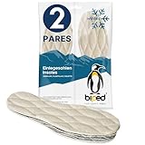 biped juego de 2 pares de plantillas térmicas con cara inferior de aluminio y lana de cordero auténtica z2391(42)